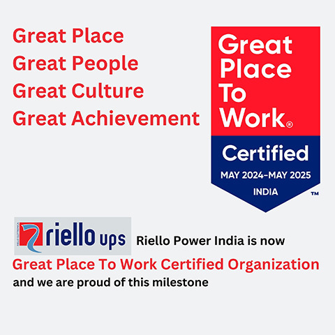 Riello Power India Is Now Great Place To Work Certified
